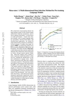 Meta-rater: A Multi-dimensional Data Selection Method for Pre-training Language Models