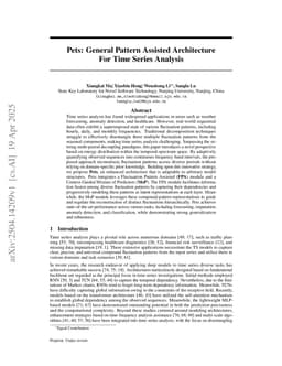Pets: General Pattern Assisted Architecture For Time Series Analysis