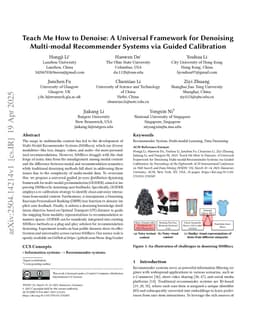 Teach Me How to Denoise: A Universal Framework for Denoising Multi-modal Recommender Systems via Guided Calibration