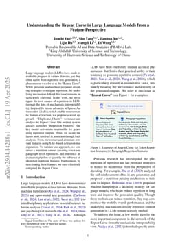 Understanding the Repeat Curse in Large Language Models from a Feature Perspective