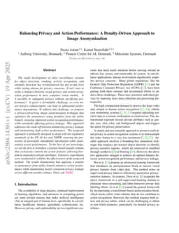 Balancing Privacy and Action Performance: A Penalty-Driven Approach to Image Anonymization