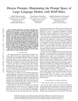 Diverse Prompts: Illuminating the Prompt Space of Large Language Models with MAP-Elites