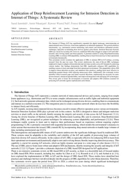 Application of Deep Reinforcement Learning for Intrusion Detection in Internet of Things: A Systematic Review