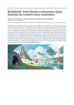 BookWorld: From Novels to Interactive Agent Societies for Creative Story Generation