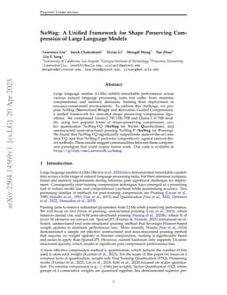 NoWag: A Unified Framework for Shape Preserving Compression of Large Language Models