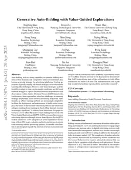 Generative Auto-Bidding with Value-Guided Explorations