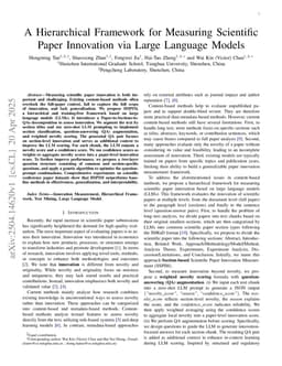 A Hierarchical Framework for Measuring Scientific Paper Innovation via Large Language Models