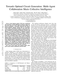 Towards Optimal Circuit Generation: Multi-Agent Collaboration Meets Collective Intelligence