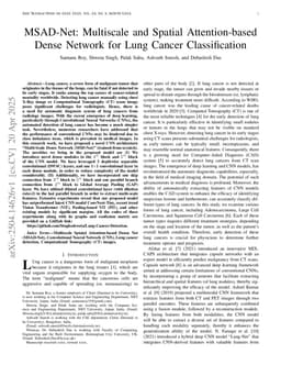 MSAD-Net: Multiscale and Spatial Attention-based Dense Network for Lung Cancer Classification