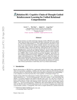Relation-R1: Cognitive Chain-of-Thought Guided Reinforcement Learning for Unified Relational Comprehension