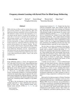 Frequency-domain Learning with Kernel Prior for Blind Image Deblurring