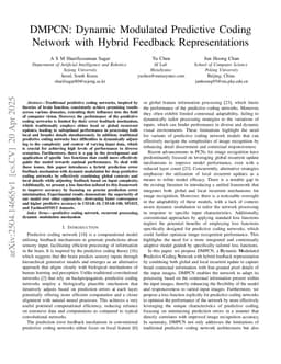 DMPCN: Dynamic Modulated Predictive Coding Network with Hybrid Feedback Representations