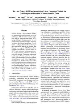Trans-Zero: Self-Play Incentivizes Large Language Models for Multilingual Translation Without Parallel Data