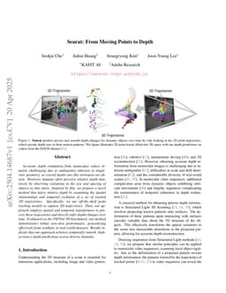 Seurat: From Moving Points to Depth