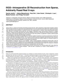 IXGS-Intraoperative 3D Reconstruction from Sparse, Arbitrarily Posed Real X-rays