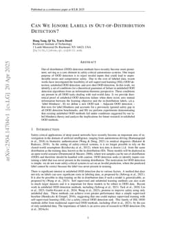 Can We Ignore Labels In Out of Distribution Detection?
