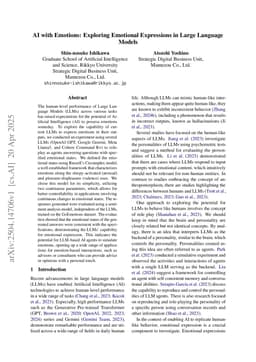 AI with Emotions: Exploring Emotional Expressions in Large Language Models