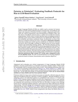 Pairwise or Pointwise? Evaluating Feedback Protocols for Bias in LLM-Based Evaluation