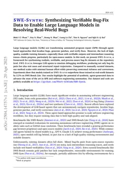 SWE-Synth: Synthesizing Verifiable Bug-Fix Data to Enable Large Language Models in Resolving Real-World Bugs