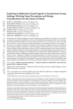 Exploring Collaborative GenAI Agents in Synchronous Group Settings: Eliciting Team Perceptions and Design Considerations for the Future of Work