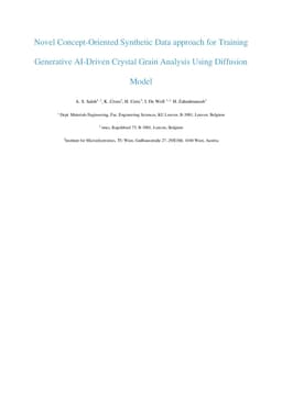Novel Concept-Oriented Synthetic Data approach for Training Generative AI-Driven Crystal Grain Analysis Using Diffusion Model