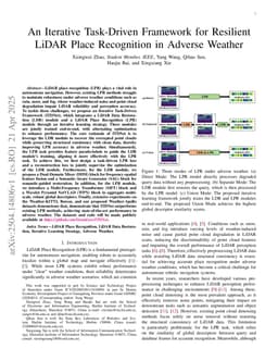 An Iterative Task-Driven Framework for Resilient LiDAR Place Recognition in Adverse Weather