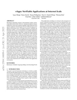 vApps: Verifiable Applications at Internet Scale