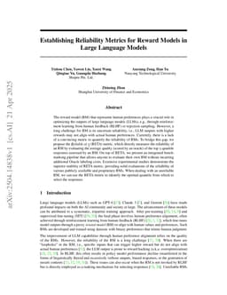 Establishing Reliability Metrics for Reward Models in Large Language Models