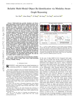 Reliable Multi-Modal Object Re-Identification via Modality-Aware Graph Reasoning