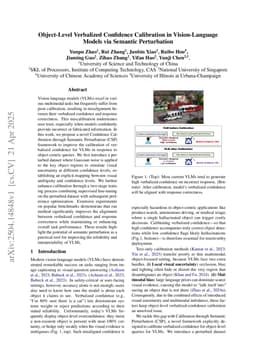 Object-Level Verbalized Confidence Calibration in Vision-Language Models via Semantic Perturbation