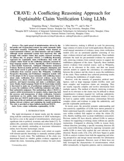 CRAVE: A Conflicting Reasoning Approach for Explainable Claim Verification Using LLMs