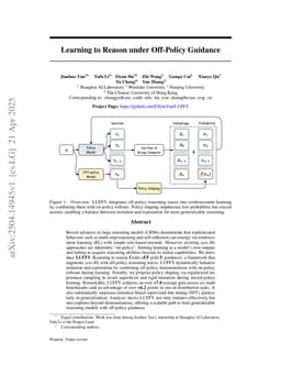 Learning to Reason under Off-Policy Guidance