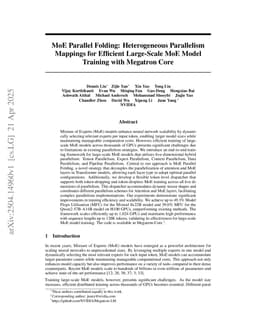 MoE Parallel Folding: Heterogeneous Parallelism Mappings for Efficient Large-Scale MoE Model Training with Megatron Core