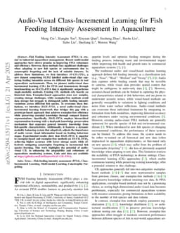 Audio-Visual Class-Incremental Learning for Fish Feeding intensity Assessment in Aquaculture
