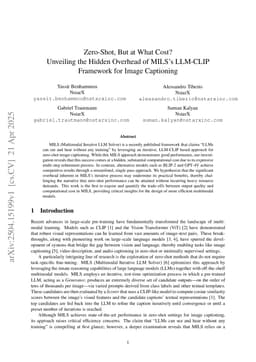 Zero-Shot, But at What Cost? Unveiling the Hidden Overhead of MILS's LLM-CLIP Framework for Image Captioning
