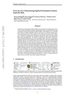 EvalAgent: Discovering Implicit Evaluation Criteria from the Web