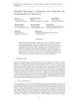 SuoiAI: Building a Dataset for Aquatic Invertebrates in Vietnam