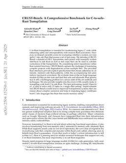 CRUST-Bench: A Comprehensive Benchmark for C-to-safe-Rust Transpilation