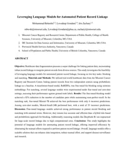 Leveraging Language Models for Automated Patient Record Linkage