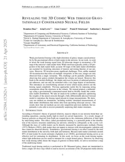 Revealing the 3D Cosmic Web through Gravitationally Constrained Neural Fields