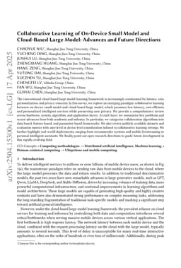 Collaborative Learning of On-Device Small Model and Cloud-Based Large Model: Advances and Future Directions