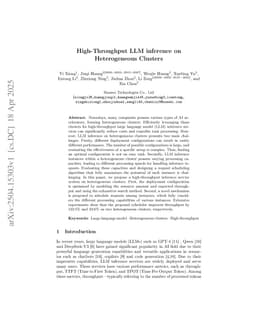 High-Throughput LLM inference on Heterogeneous Clusters