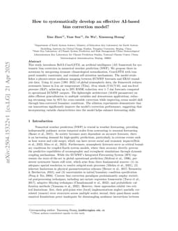 How to systematically develop an effective AI-based bias correction model?