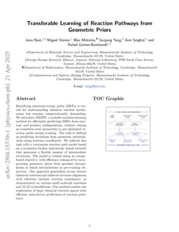 Transferable Learning of Reaction Pathways from Geometric Priors
