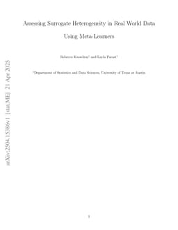 Assessing Surrogate Heterogeneity in Real World Data Using Meta-Learners