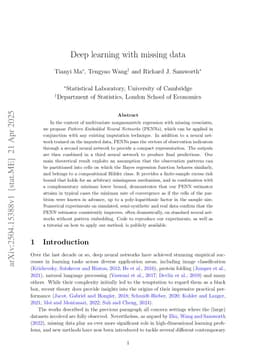 Deep learning with missing data