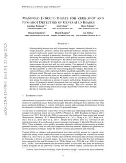 Manifold Induced Biases for Zero-shot and Few-shot Detection of Generated Images