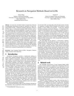 Research on Navigation Methods Based on LLMs