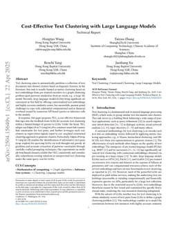 Cost-Effective Text Clustering with Large Language Models
