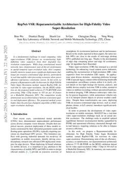 RepNet-VSR: Reparameterizable Architecture for High-Fidelity Video Super-Resolution
